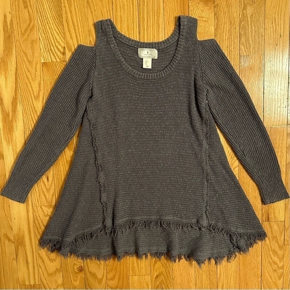 Ruby Moon Anthropologie Cold Shoulder Sweater L - Picture 1 of 7